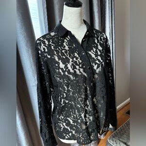 Zara Black Lace Shirt